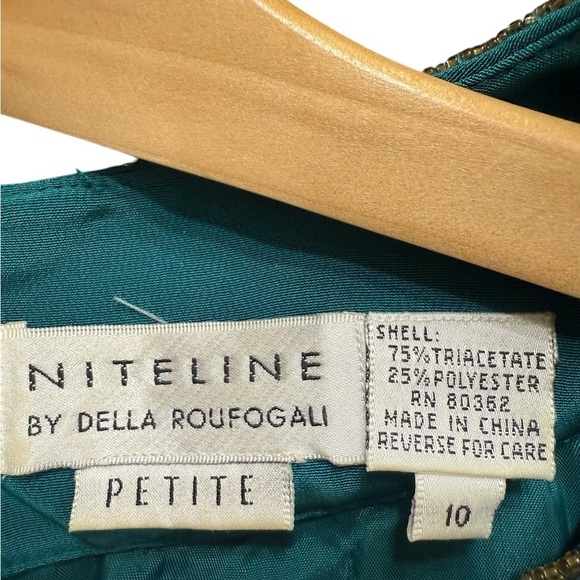 Niteline Della Roufogali Petite Size 10 Emerald Green Cocktail Evening Dress - Picture 6 of 7